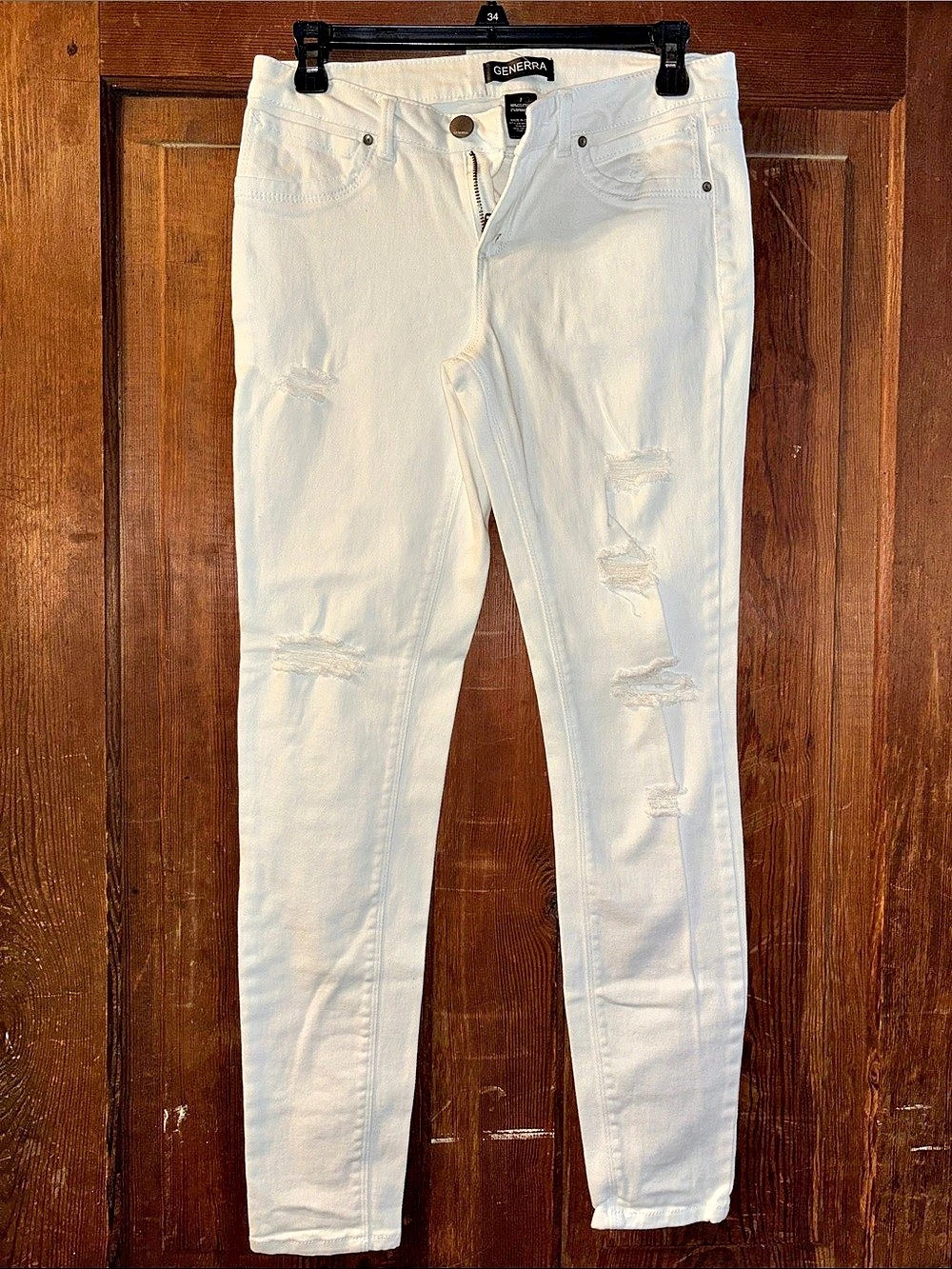 Generra Skinny Jeans Distressed White